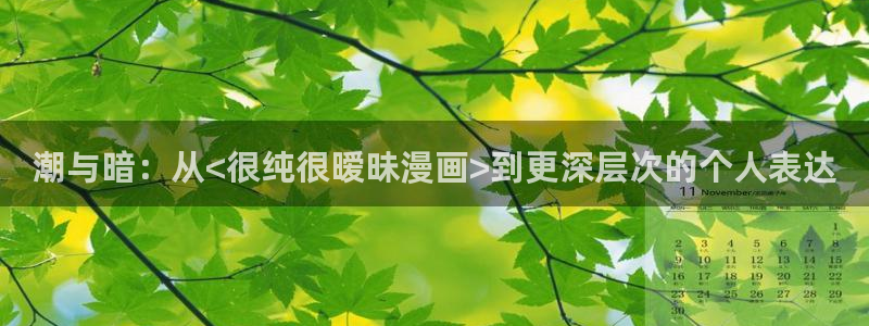 喵趣漫画官网在线：潮与暗：从<很纯很暧昧漫画>到更深层次的个人表达